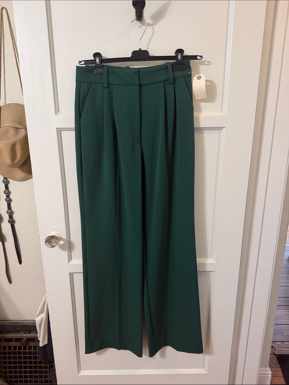 Favorite Daughter Wide-Leg Trousers in Forest Green
